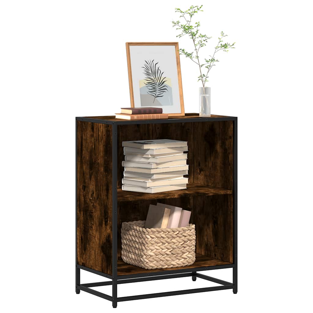 Bibliothèque chêne fumé 60x35x76 cm bois d'ingénierie - XIOS