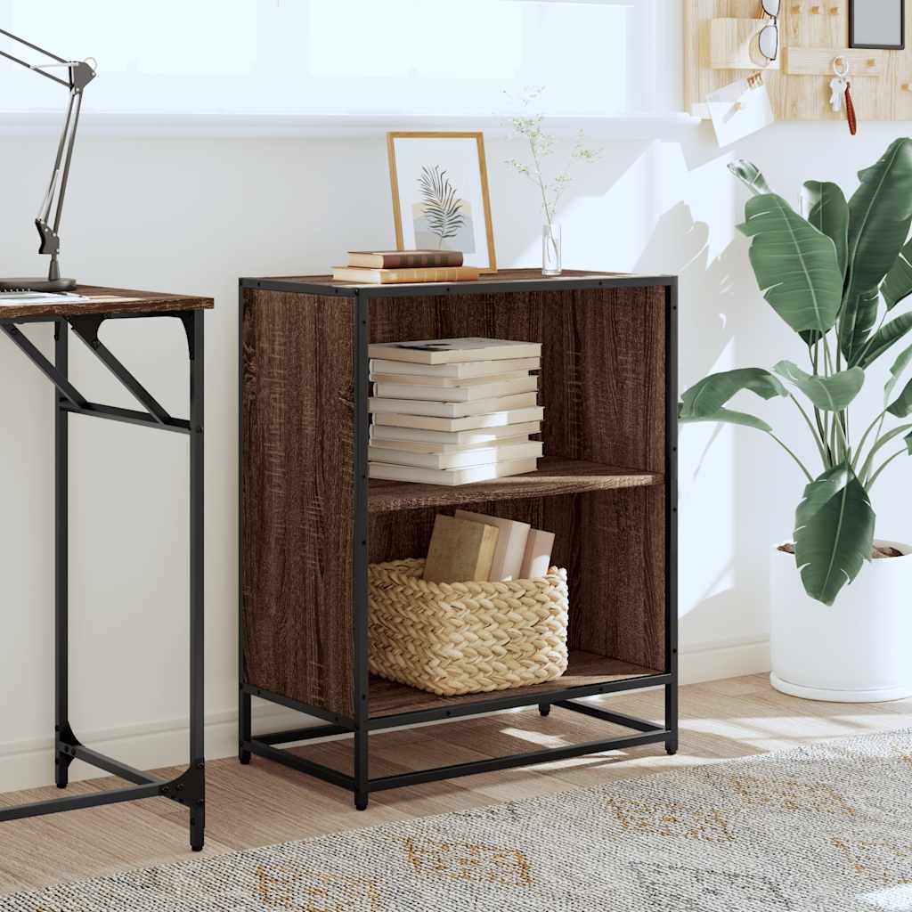 Bibliothèque chêne marron 60x35x76 cm bois d'ingénierie - XIOS