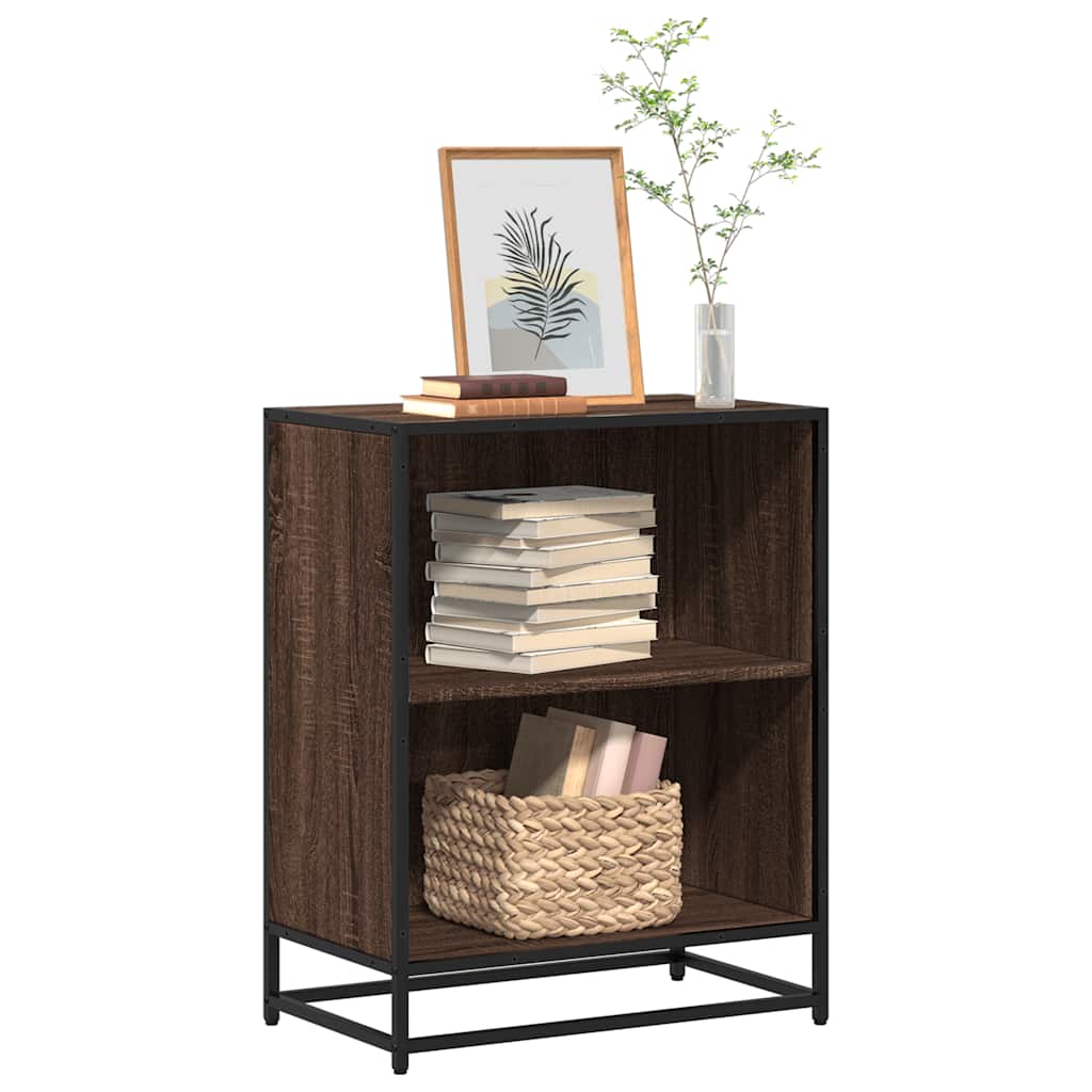 Bibliothèque chêne marron 60x35x76 cm bois d'ingénierie - XIOS