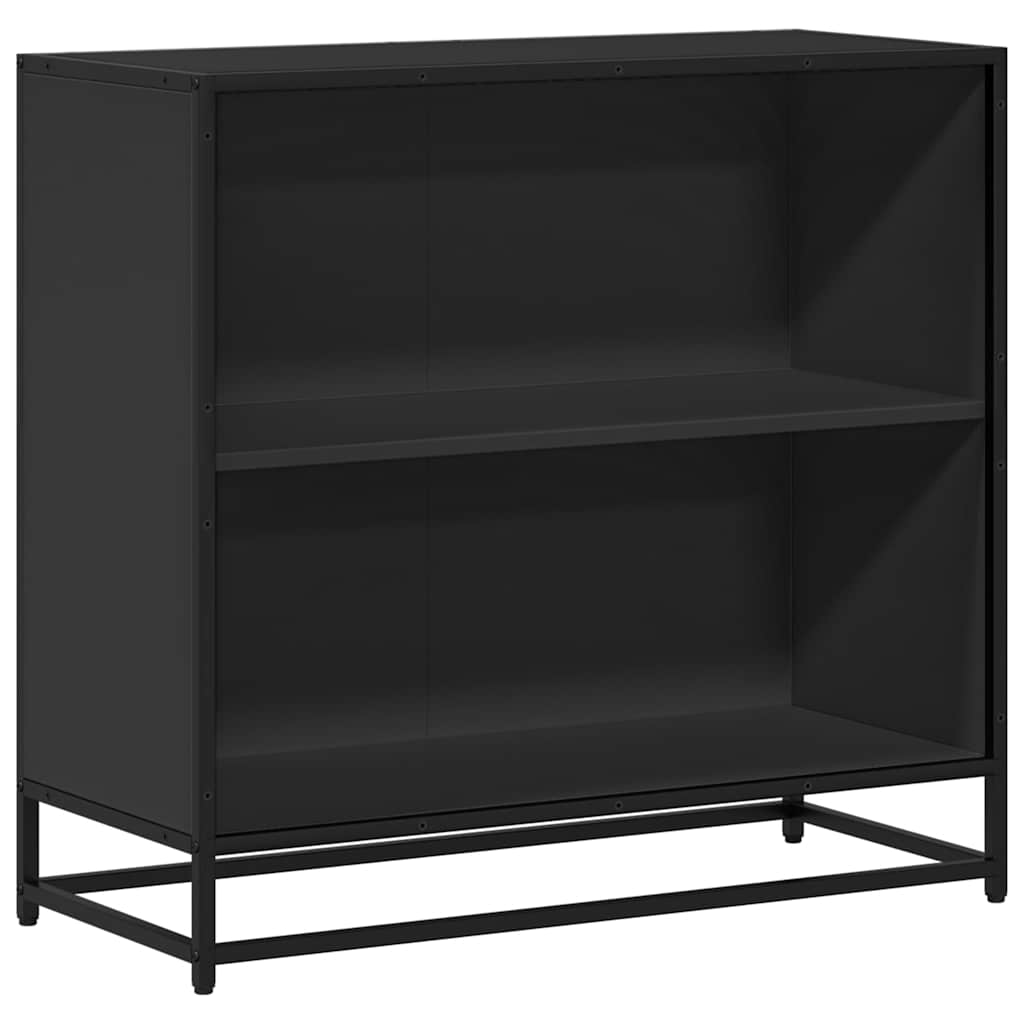 Bibliothèque noir 80,5x35x76 cm bois d'ingénierie - XIOS