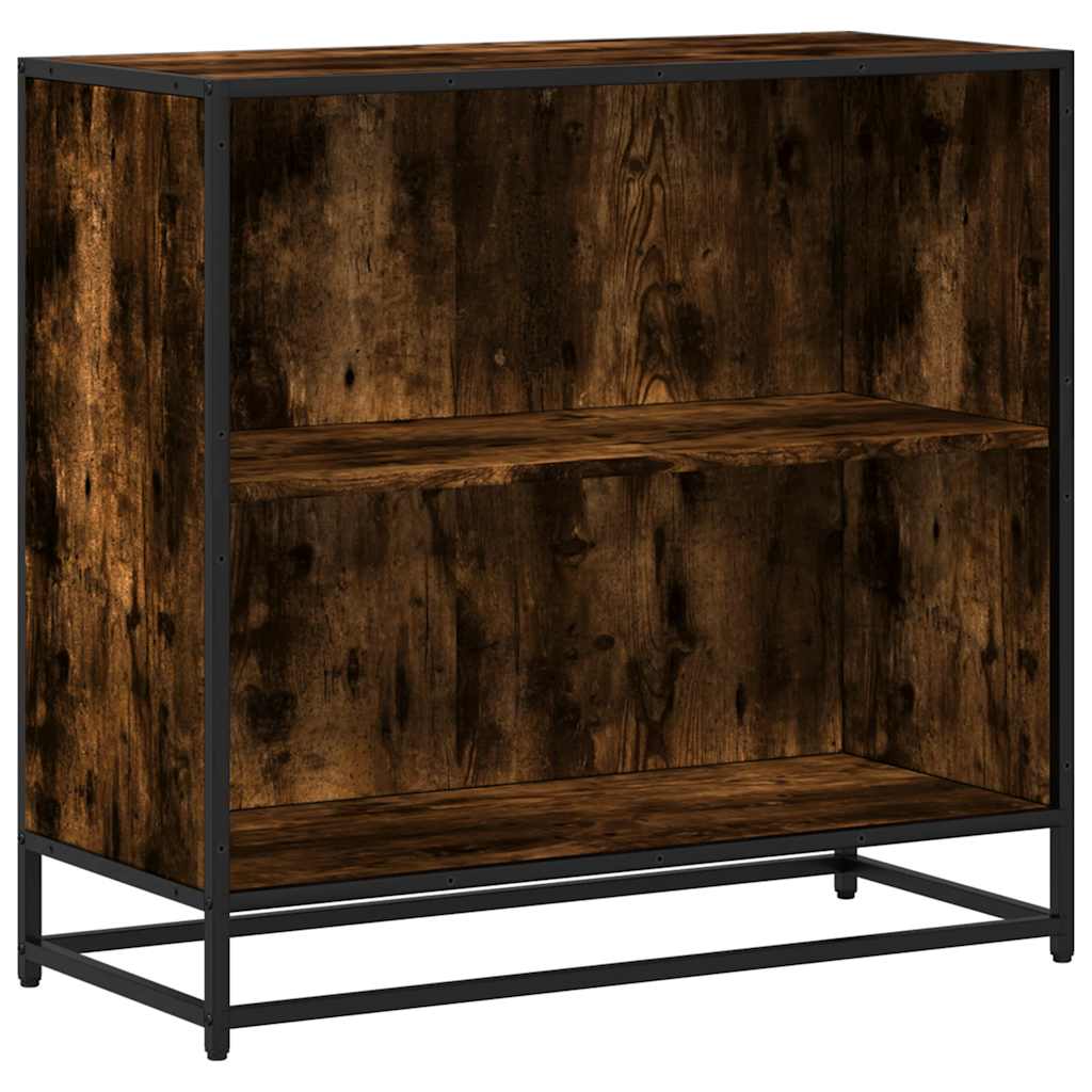 Bibliothèque chêne fumé 80,5x35x76 cm bois d'ingénierie - XIOS