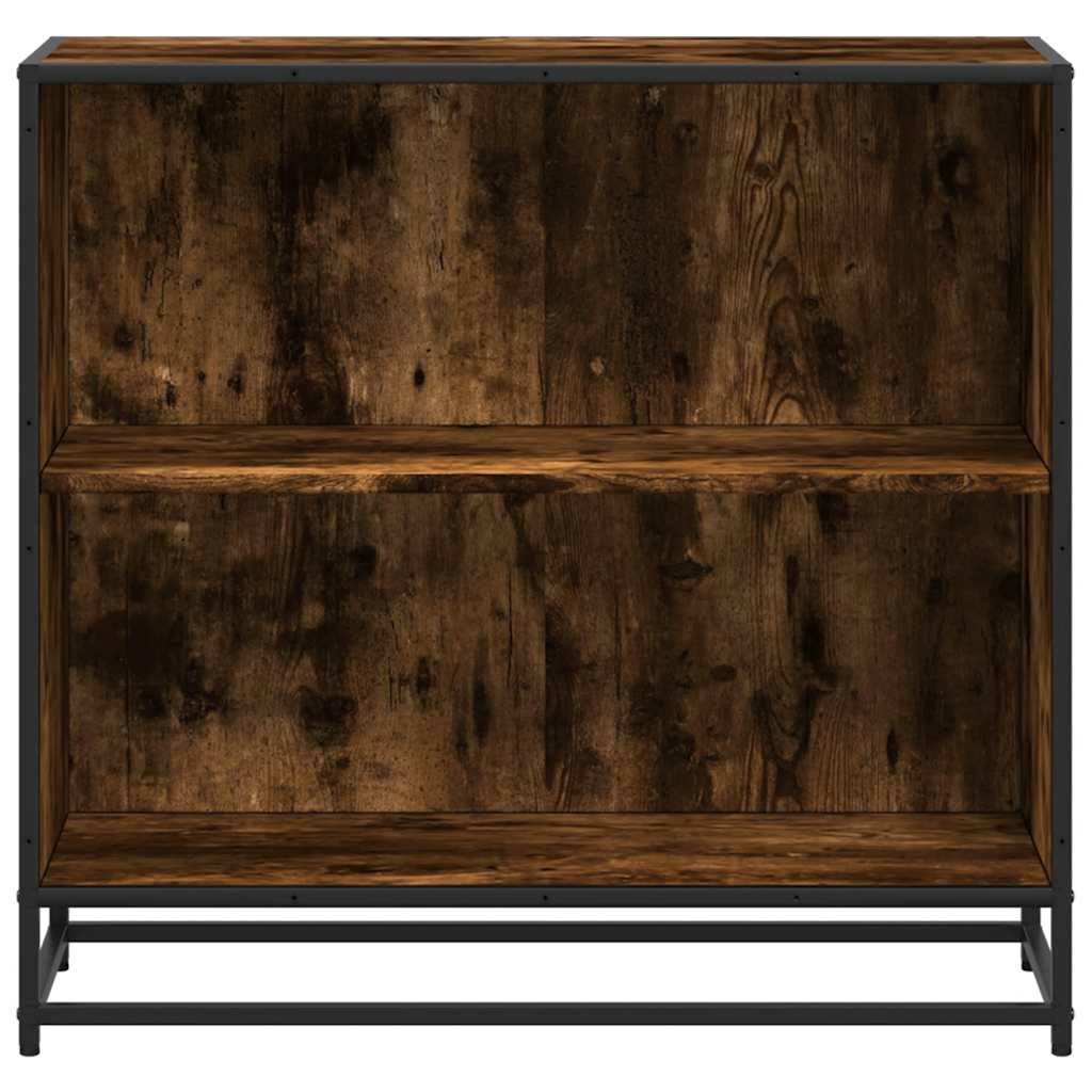 Bibliothèque chêne fumé 80,5x35x76 cm bois d'ingénierie - XIOS