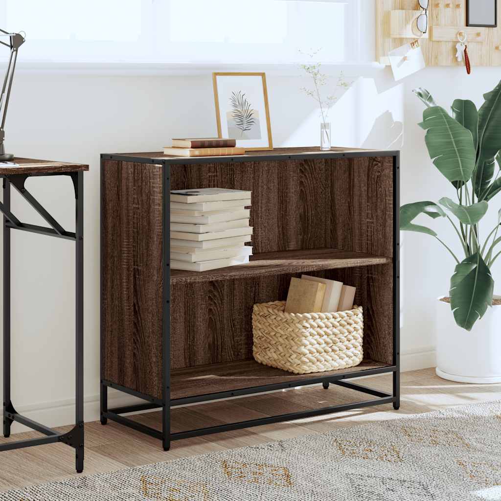 Bibliothèque chêne marron 80,5x35x76 cm bois d'ingénierie - XIOS