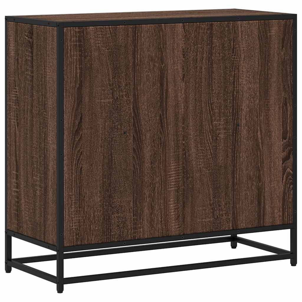Bibliothèque chêne marron 80,5x35x76 cm bois d'ingénierie - XIOS