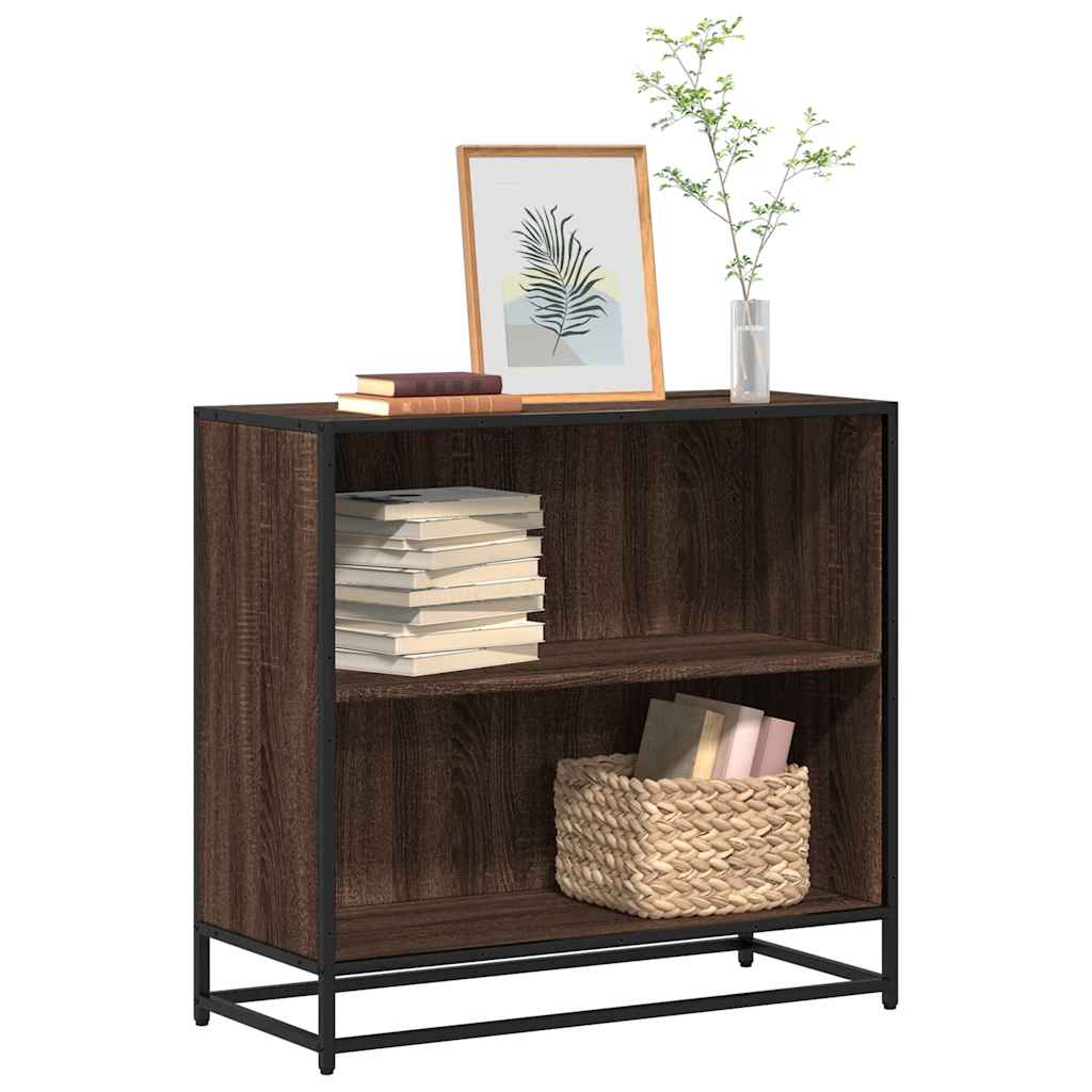 Bibliothèque chêne marron 80,5x35x76 cm bois d'ingénierie - XIOS