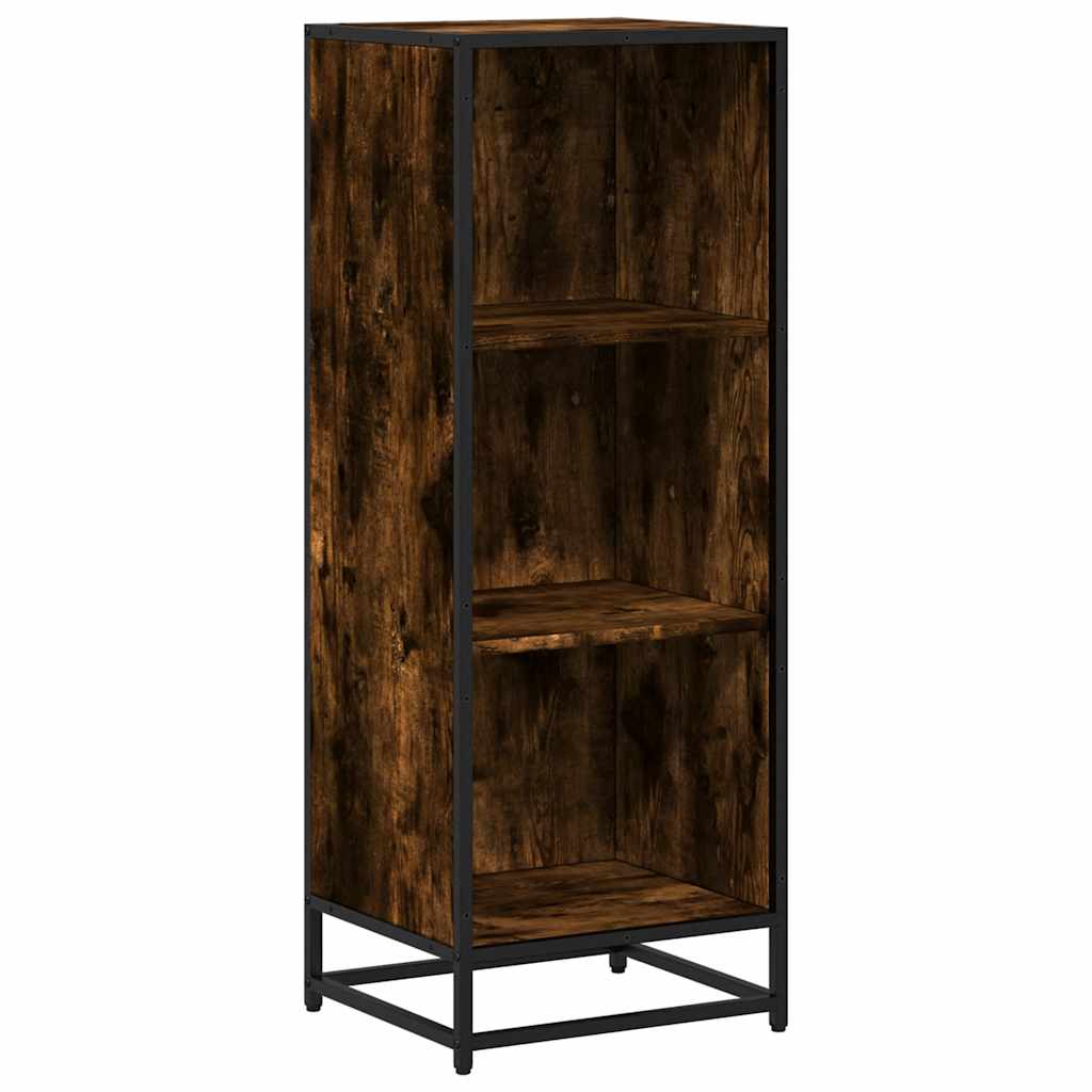 Bibliothèque chêne fumé 40x35x107,5 cm bois d'ingénierie - XIOS