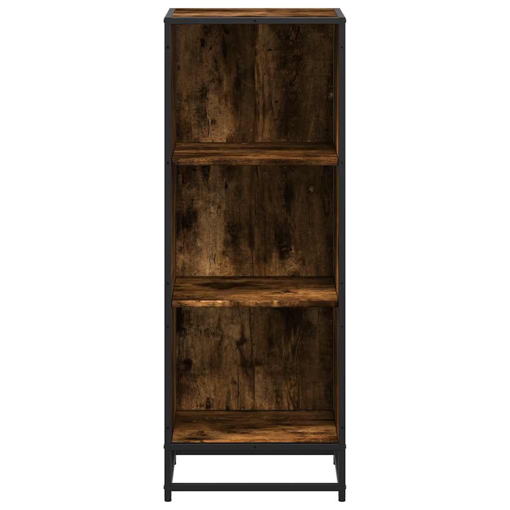 Bibliothèque chêne fumé 40x35x107,5 cm bois d'ingénierie - XIOS