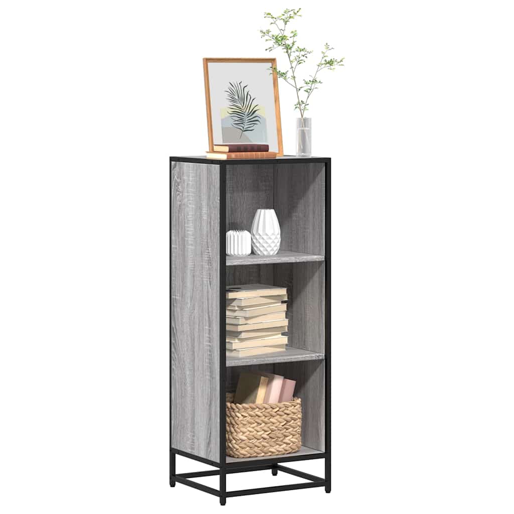 Bibliothèque sonoma gris 40x35x107,5 cm bois d'ingénierie - XIOS