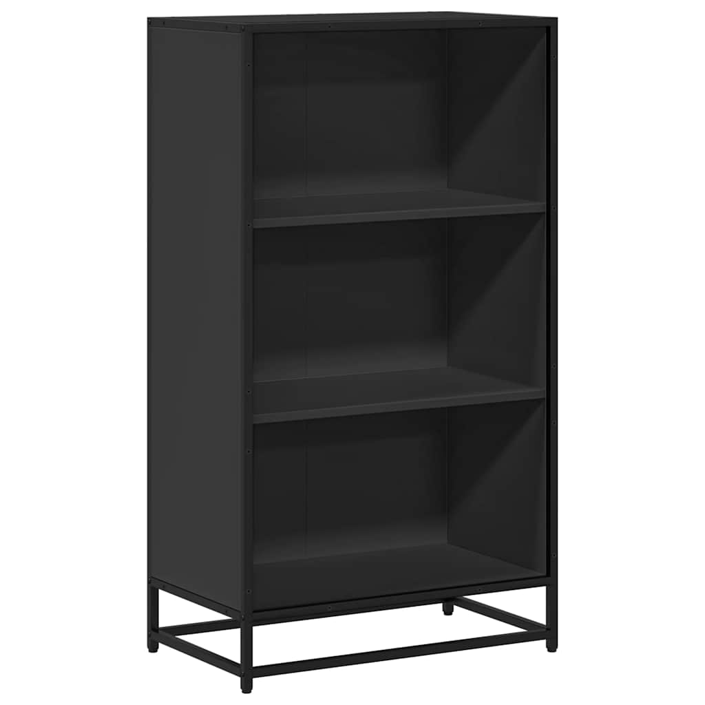 Bibliothèque noir 60x35x107,5 cm bois d'ingénierie - XIOS