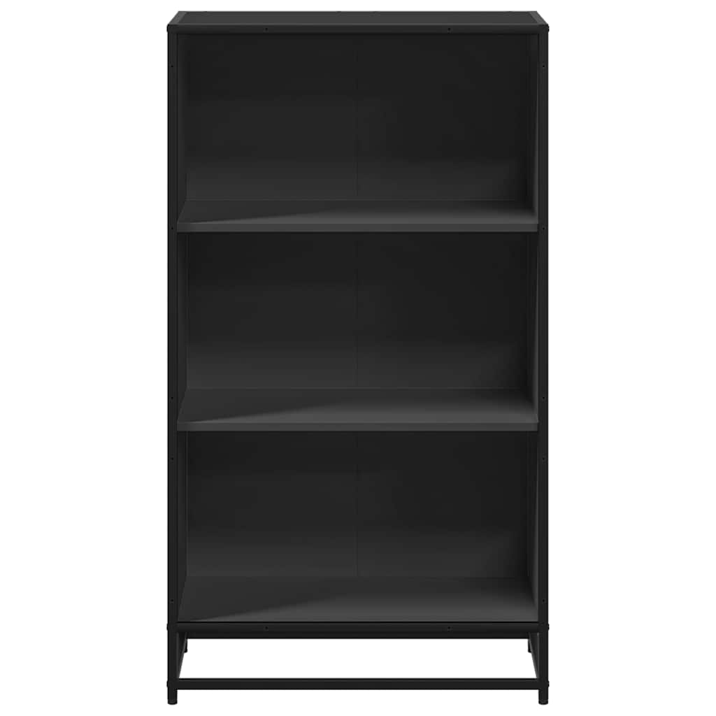 Bibliothèque noir 60x35x107,5 cm bois d'ingénierie - XIOS