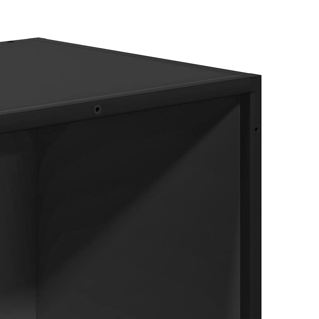 Bibliothèque noir 60x35x107,5 cm bois d'ingénierie - XIOS