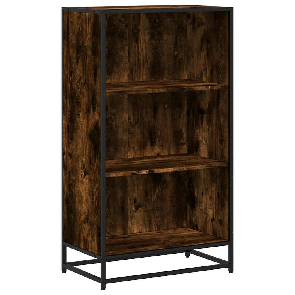 Bibliothèque chêne fumé 60x35x107,5 cm bois d'ingénierie - XIOS