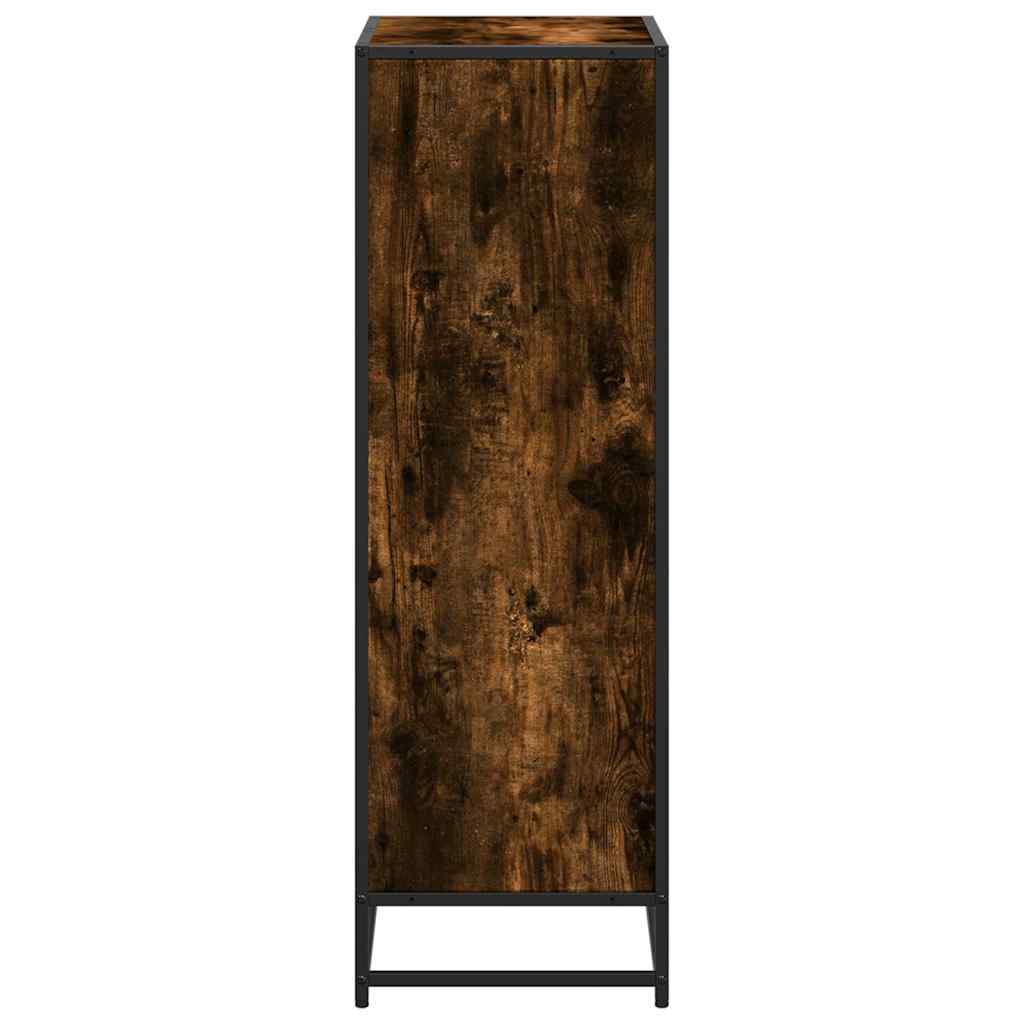 Bibliothèque chêne fumé 60x35x107,5 cm bois d'ingénierie - XIOS