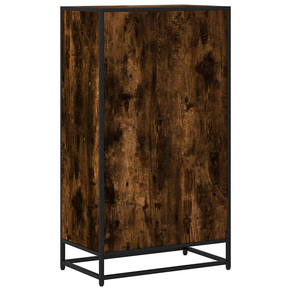 Bibliothèque chêne fumé 60x35x107,5 cm bois d'ingénierie - XIOS