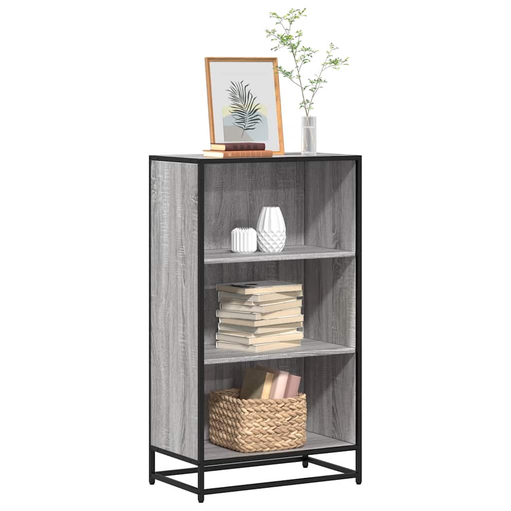 Bibliothèque sonoma gris 60x35x107,5 cm bois d'ingénierie - XIOS