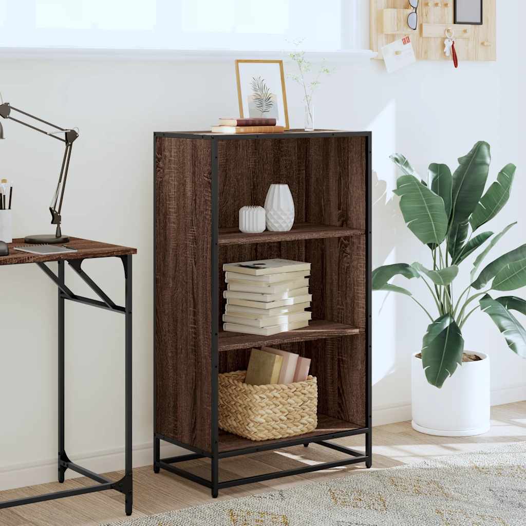 Bibliothèque chêne marron 60x35x107,5 cm bois d'ingénierie - XIOS