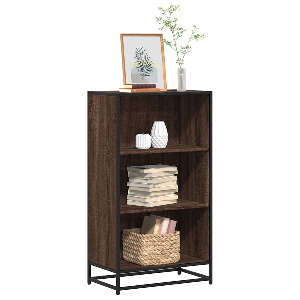 Bibliothèque chêne marron 60x35x107,5 cm bois d'ingénierie - XIOS