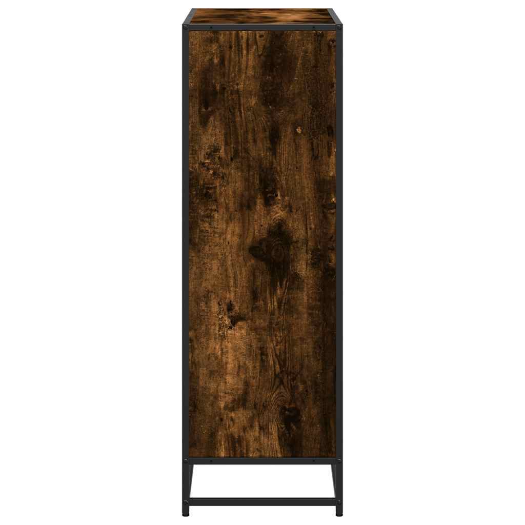 Bibliothèque chêne fumé 80,5x35x107,5 cm bois d'ingénierie - XIOS
