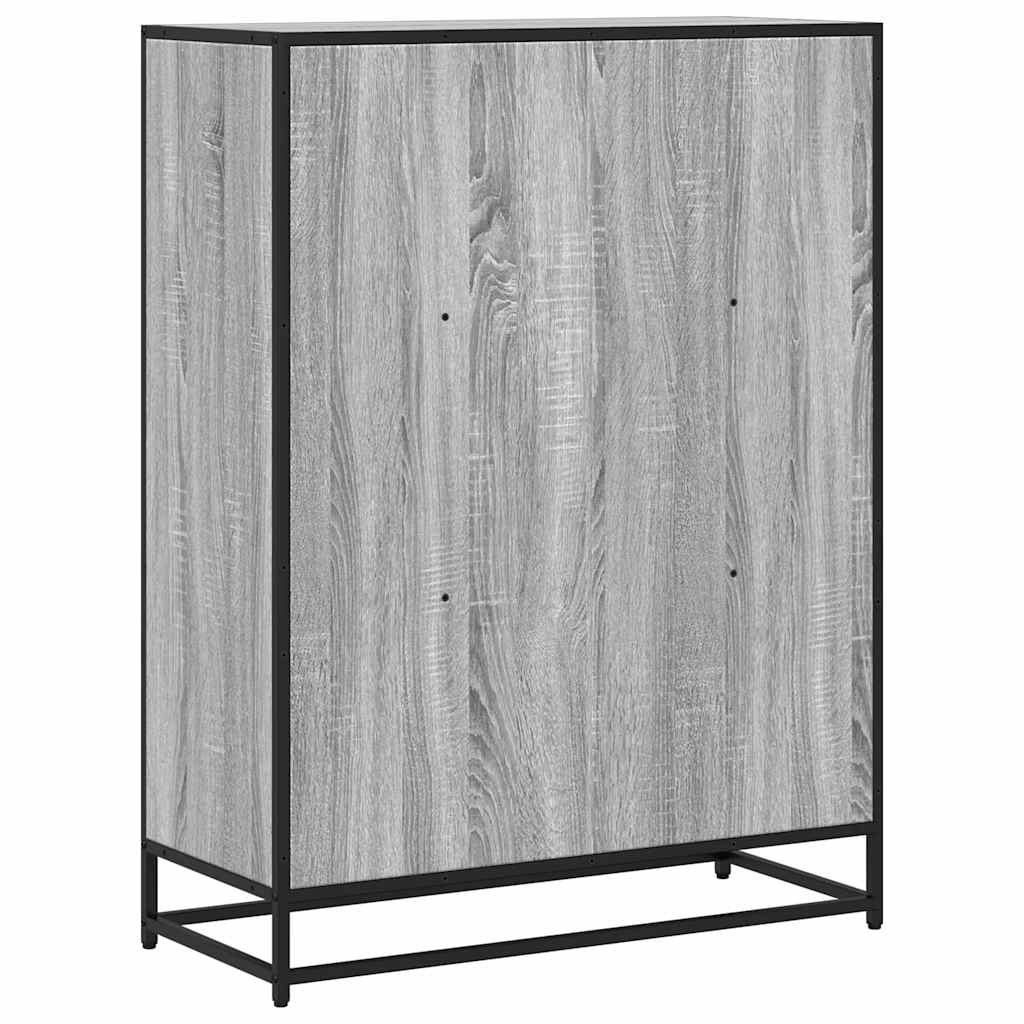 Bibliothèque sonoma gris 80,5x35x107,5 cm bois d'ingénierie - XIOS