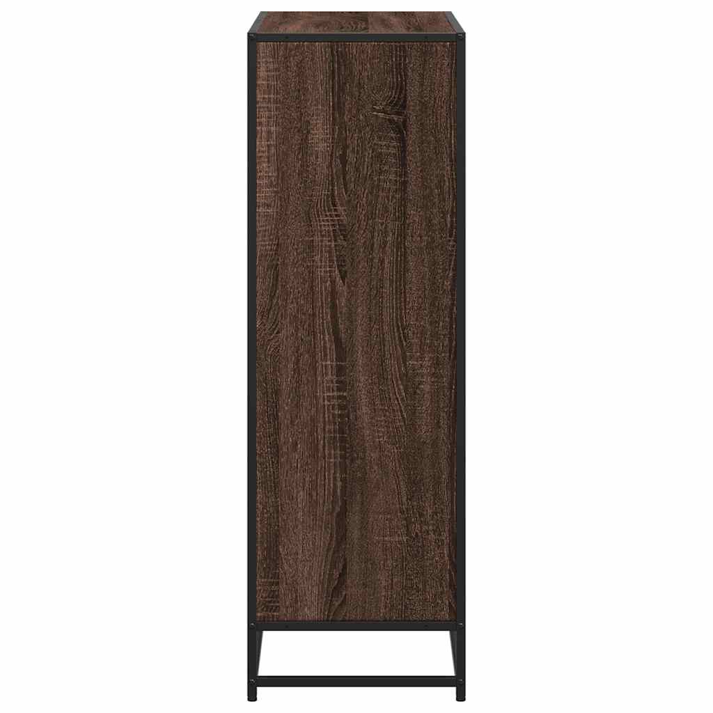 Bibliothèque chêne marron 80,5x35x107,5 cm bois d'ingénierie - XIOS