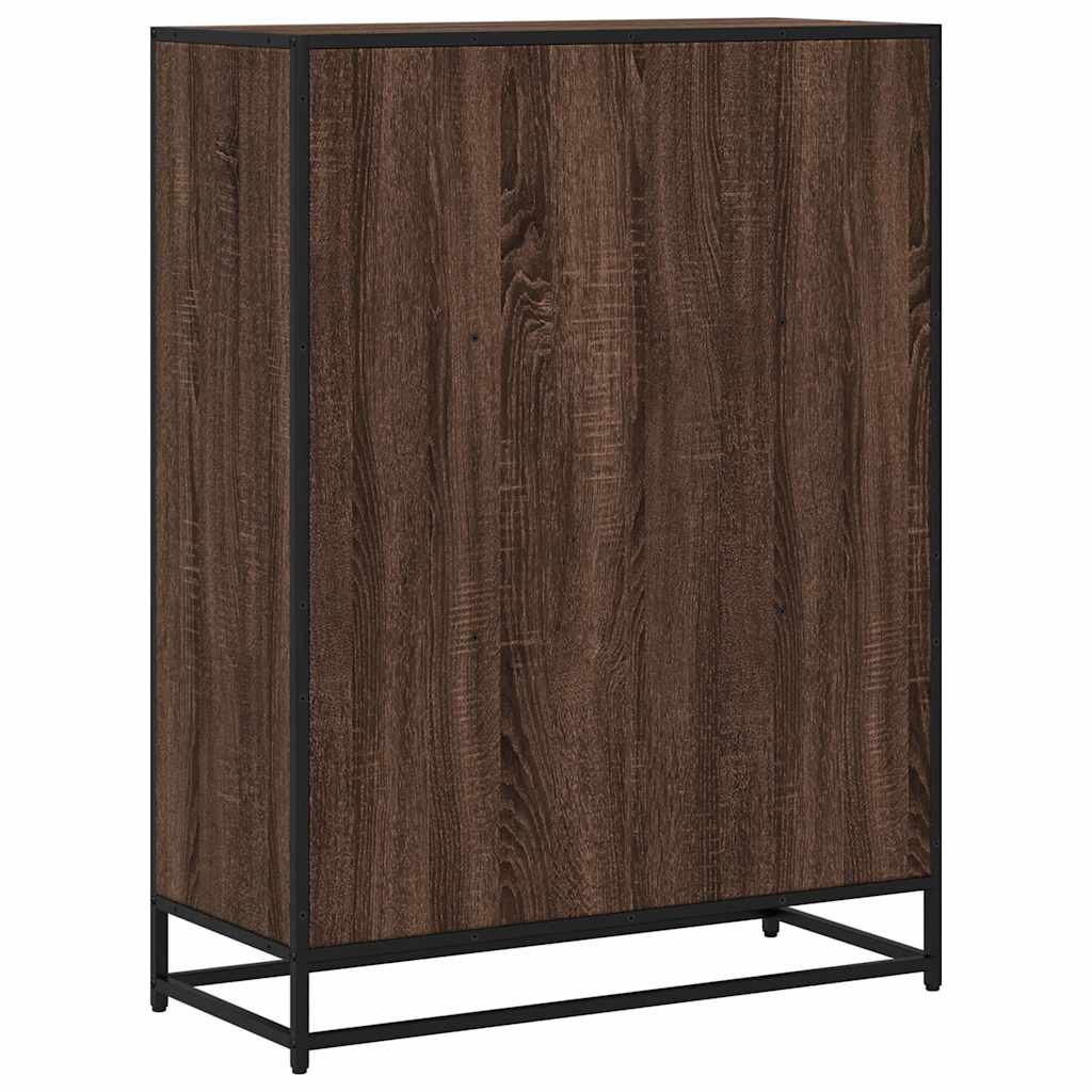 Bibliothèque chêne marron 80,5x35x107,5 cm bois d'ingénierie - XIOS