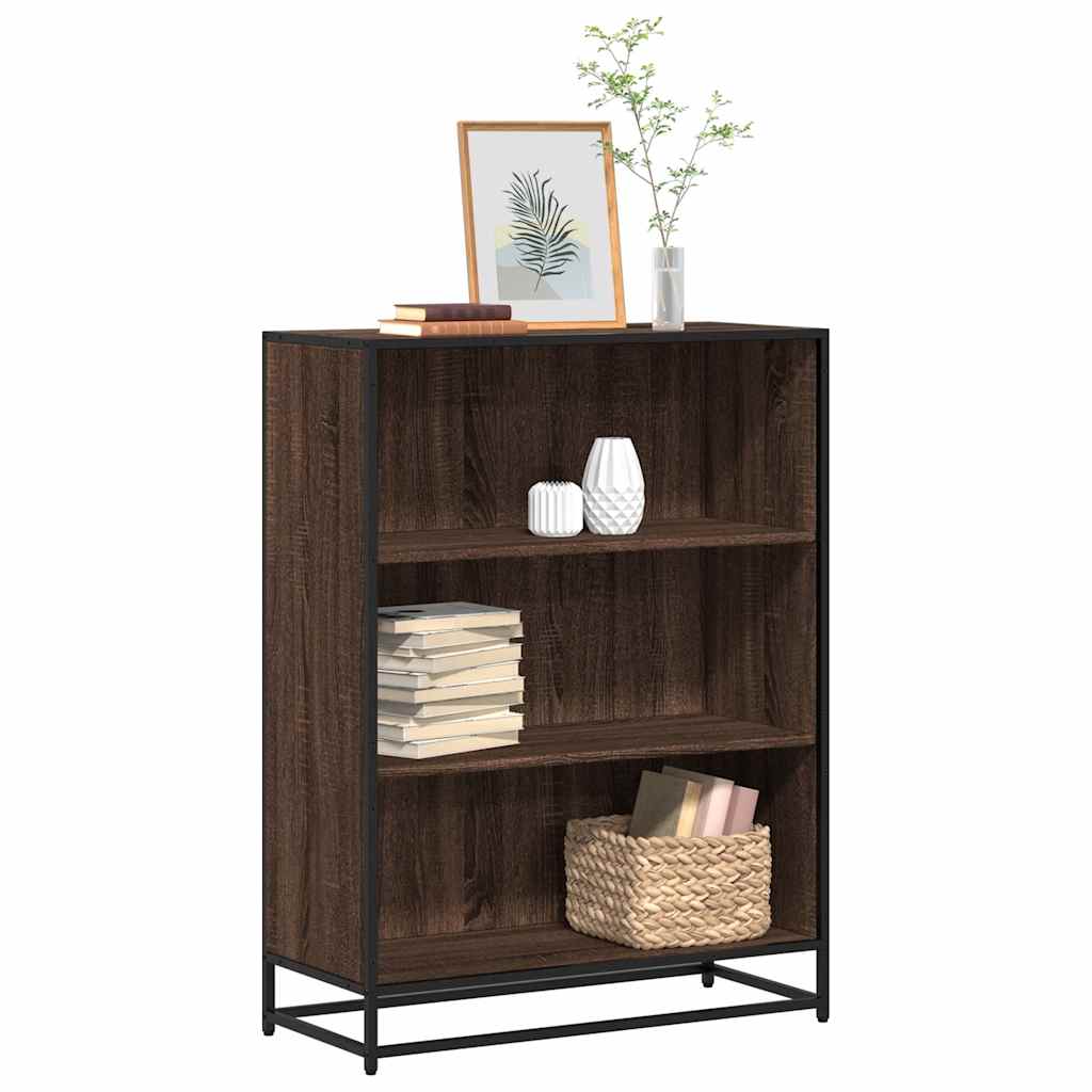 Bibliothèque chêne marron 80,5x35x107,5 cm bois d'ingénierie - XIOS