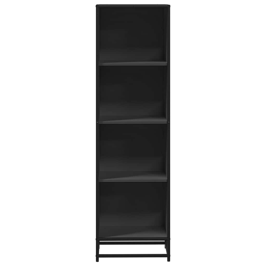 Bibliothèque noir 40x35x139 cm bois d'ingénierie - XIOS