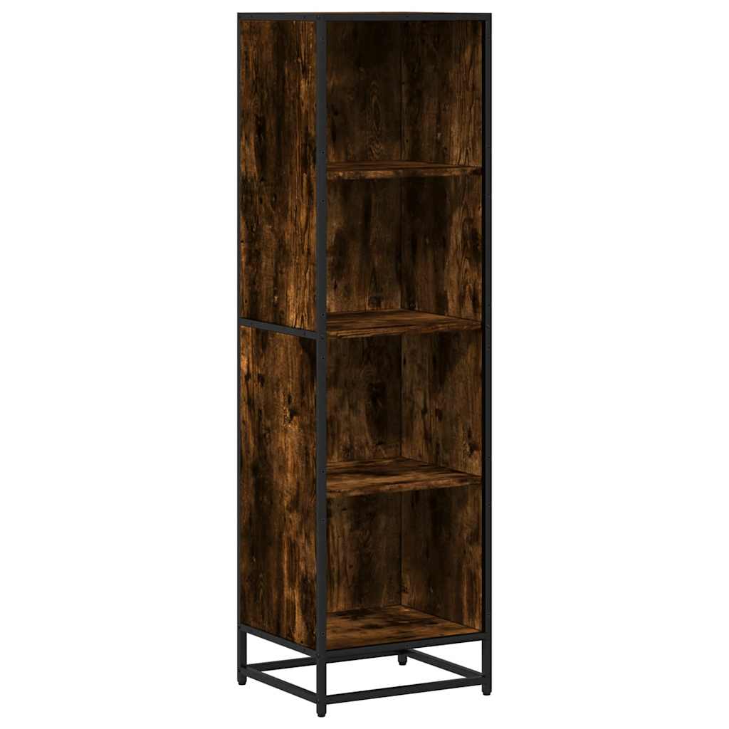 Bibliothèque chêne fumé 40x35x139 cm bois d'ingénierie - XIOS