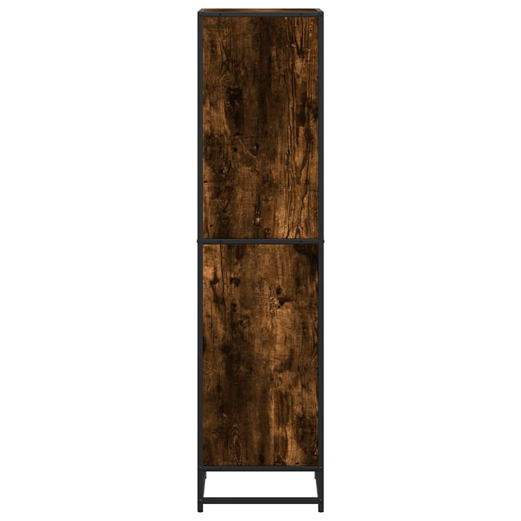 Bibliothèque chêne fumé 40x35x139 cm bois d'ingénierie - XIOS