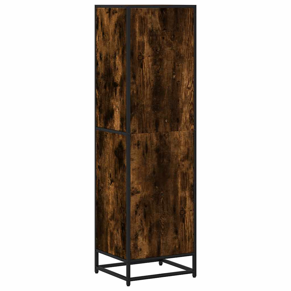 Bibliothèque chêne fumé 40x35x139 cm bois d'ingénierie - XIOS