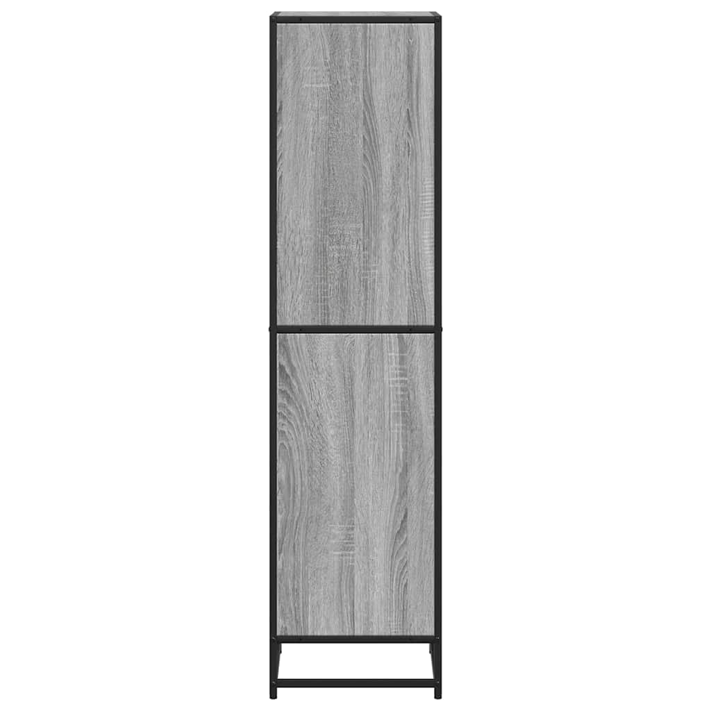 Bibliothèque sonoma gris 40x35x139 cm bois d'ingénierie - XIOS