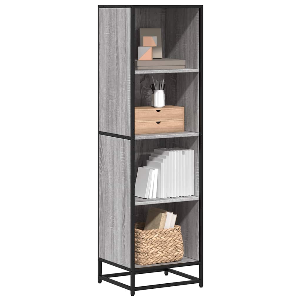 Bibliothèque sonoma gris 40x35x139 cm bois d'ingénierie - XIOS
