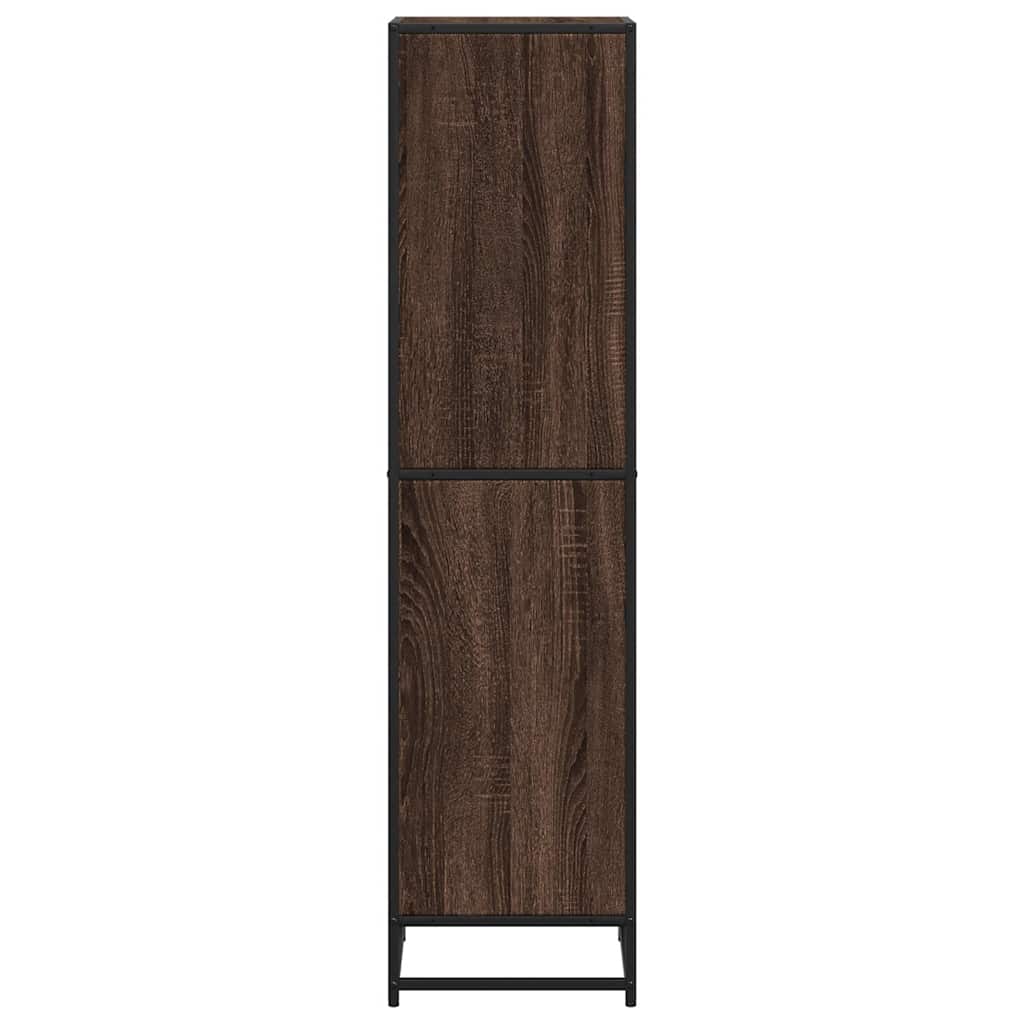 Bibliothèque chêne marron 40x35x139 cm bois d'ingénierie - XIOS