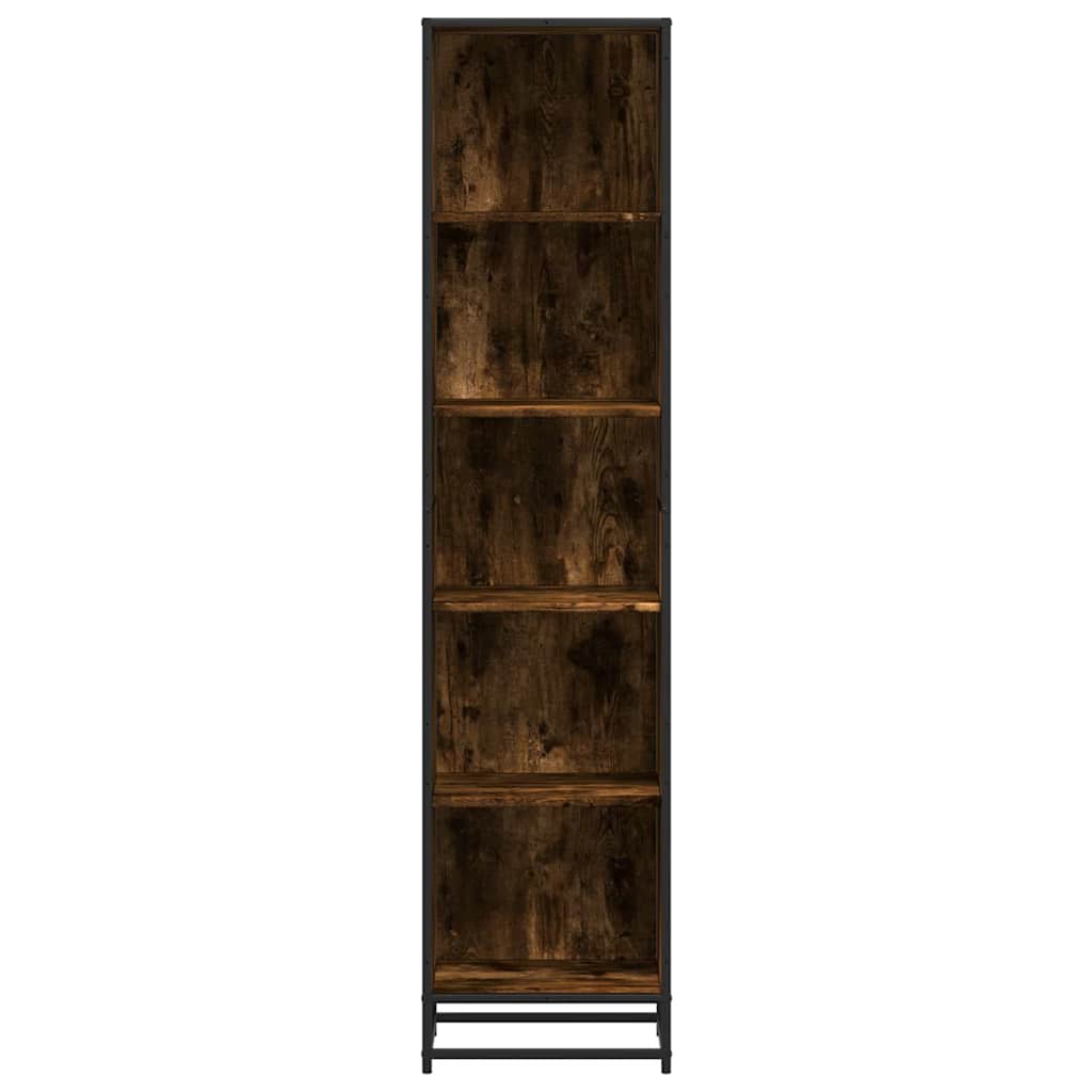 Bibliothèque chêne fumé 40x35x170,5 cm bois d'ingénierie - XIOS
