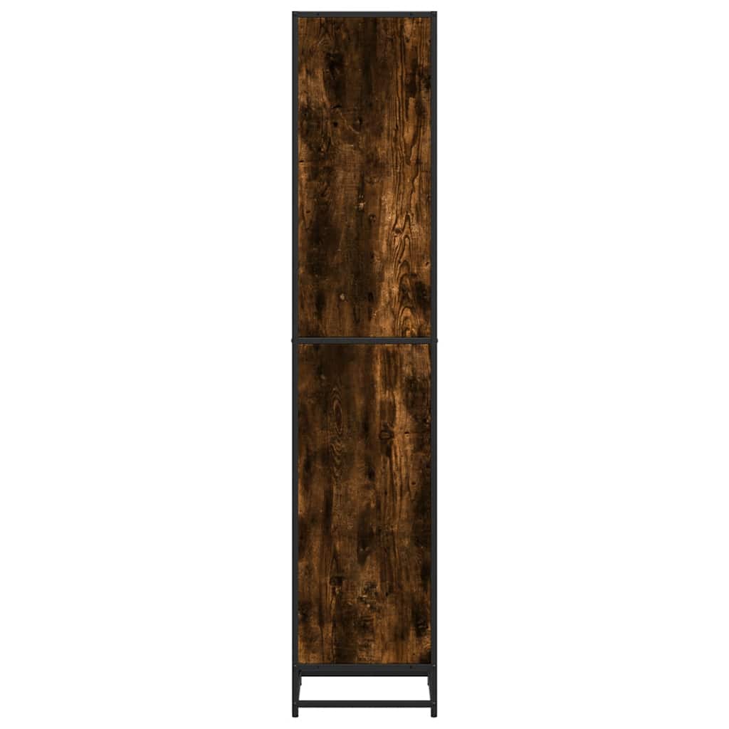 Bibliothèque chêne fumé 40x35x170,5 cm bois d'ingénierie - XIOS