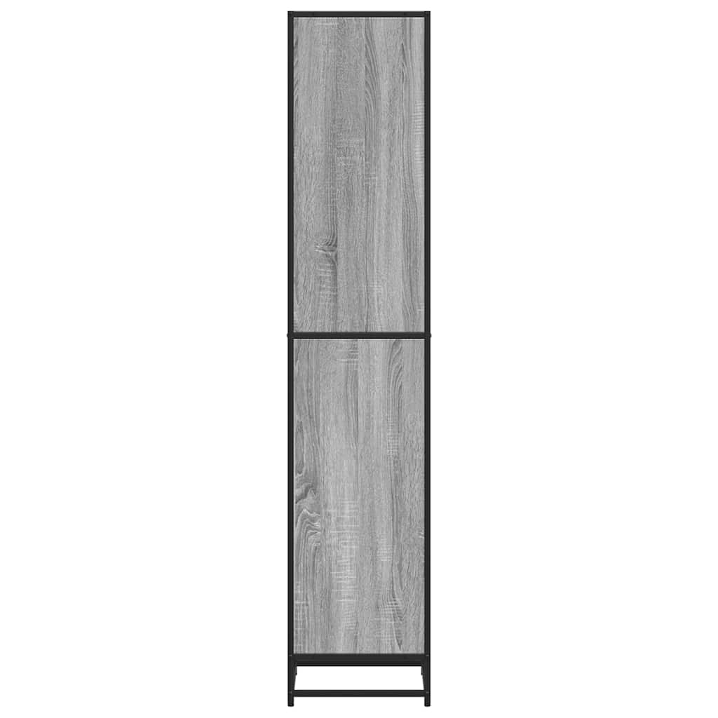 Bibliothèque sonoma gris 40x35x170,5 cm bois d'ingénierie - XIOS