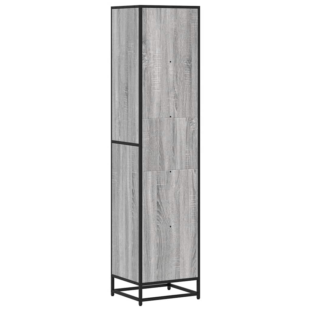 Bibliothèque sonoma gris 40x35x170,5 cm bois d'ingénierie - XIOS