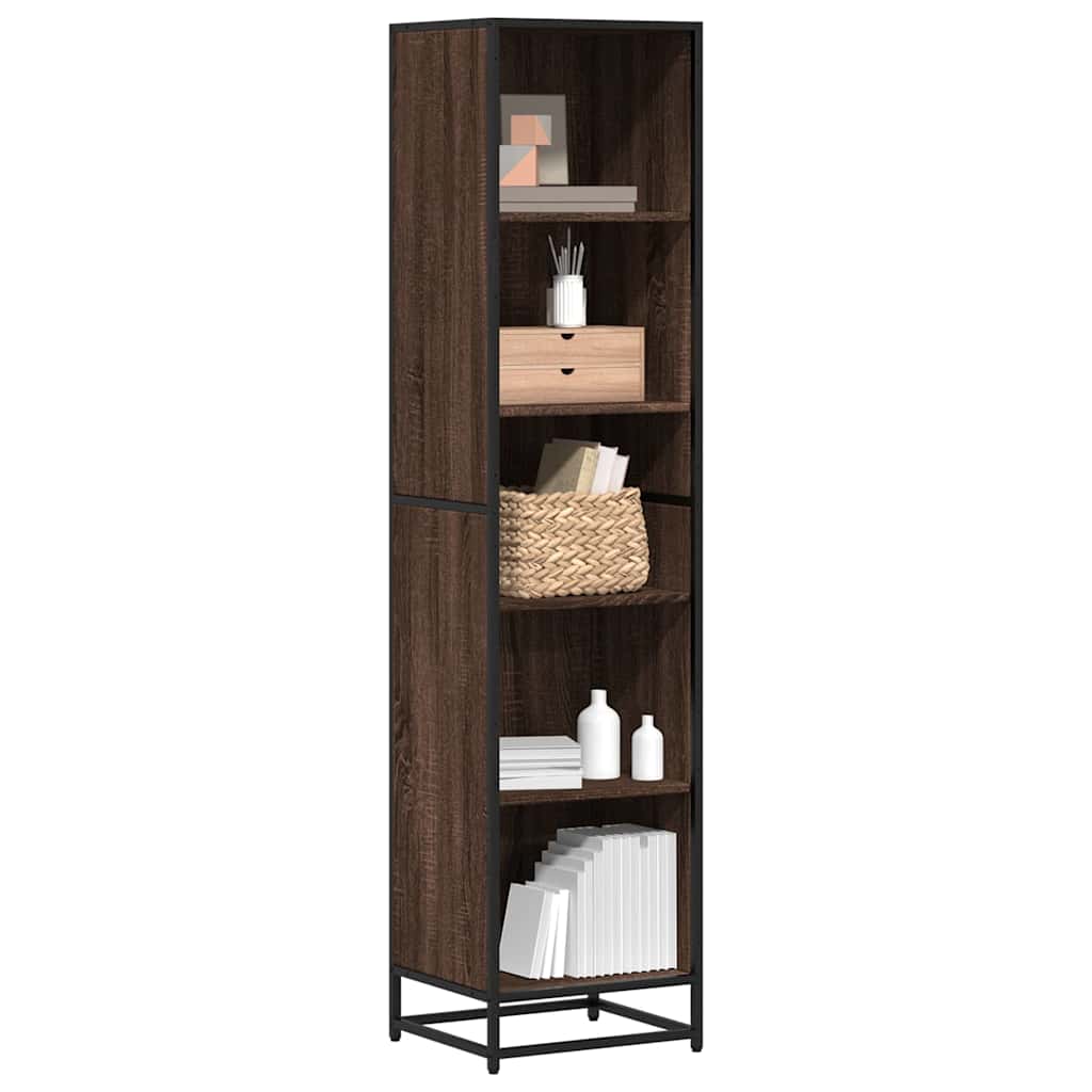Bibliothèque chêne marron 40x35x170,5 cm bois d'ingénierie - XIOS