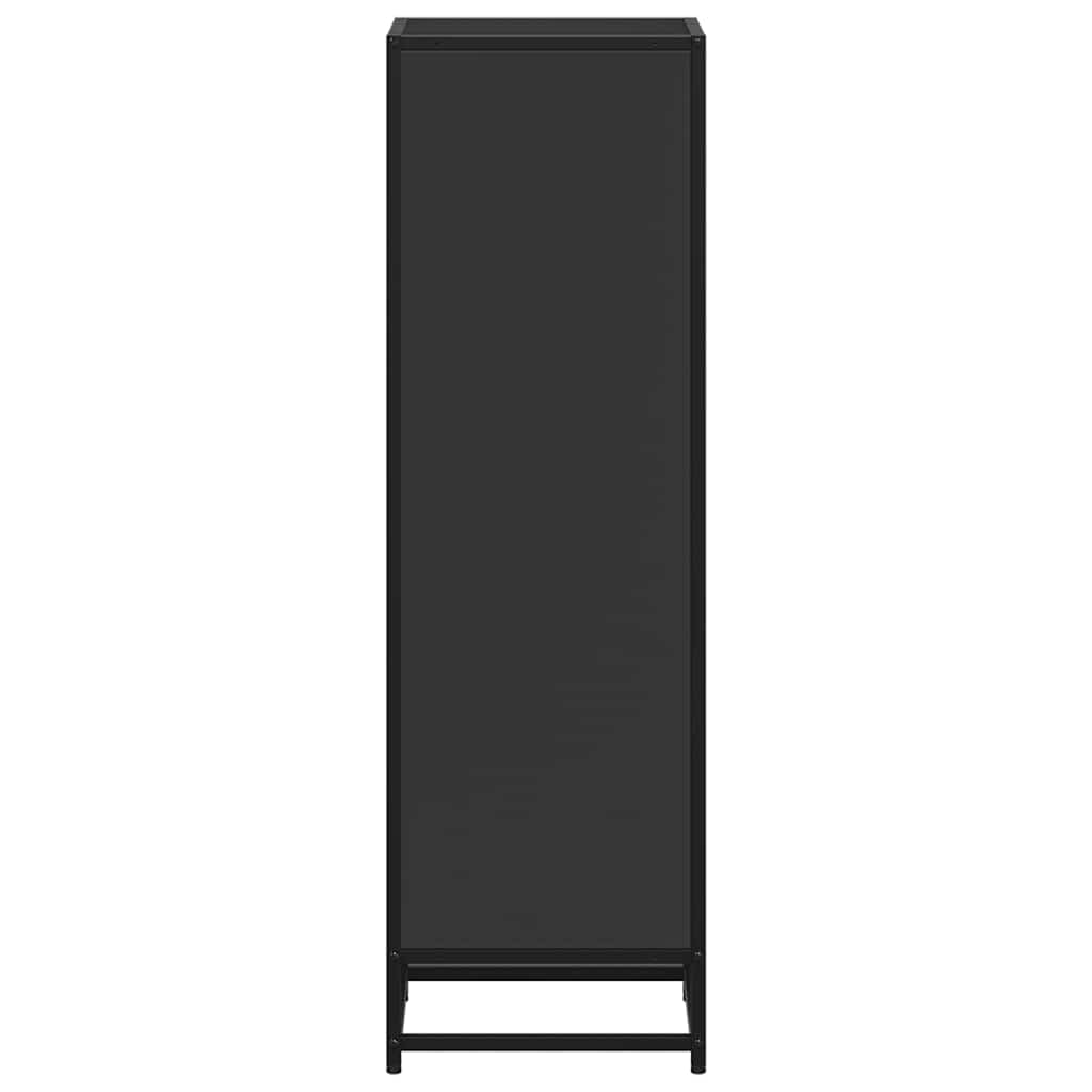 Bibliothèque noir 33,5x33x107,5 cm bois d'ingénierie - XIOS