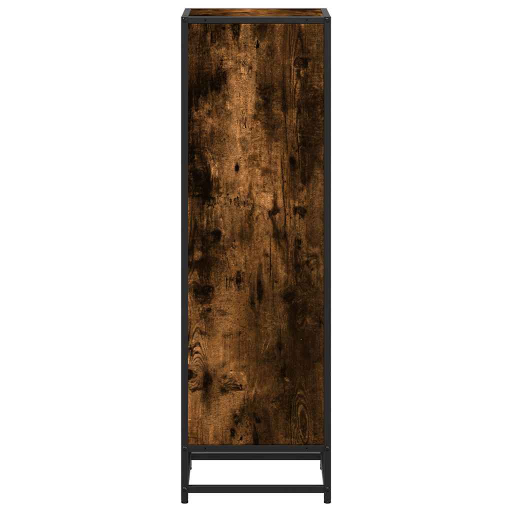 Bibliothèque chêne fumé 33,5x33x107,5 cm bois d'ingénierie - XIOS