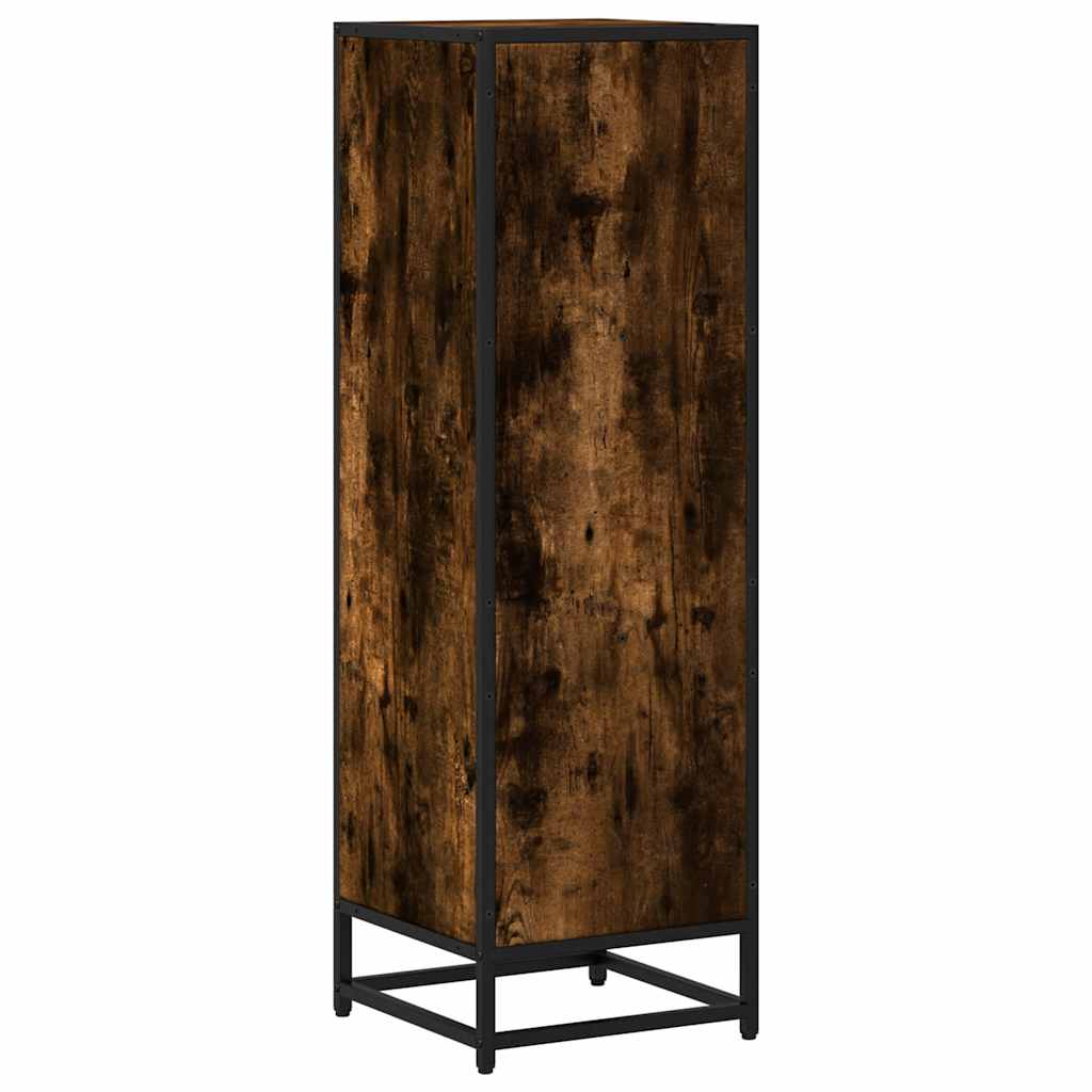 Bibliothèque chêne fumé 33,5x33x107,5 cm bois d'ingénierie - XIOS