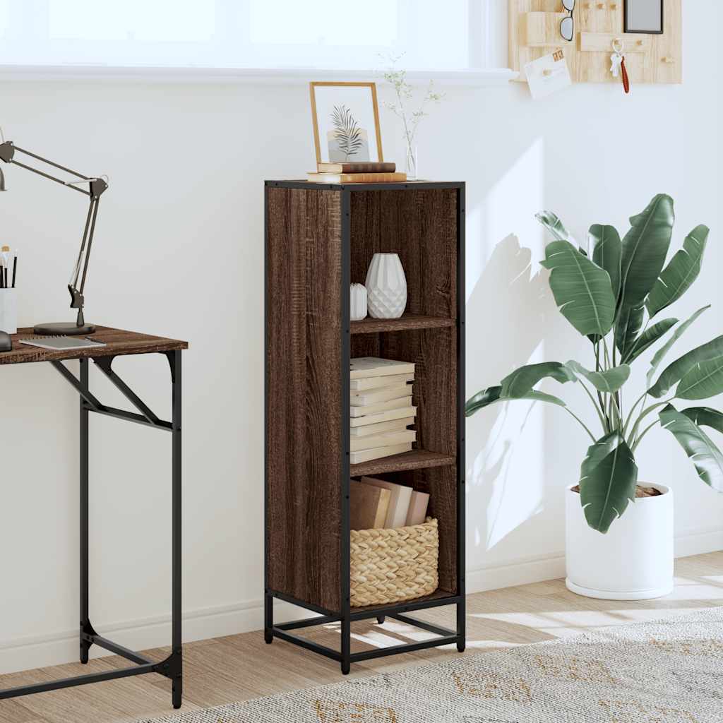 Bibliothèque chêne marron 33,5x33x107,5 cm bois d'ingénierie - XIOS