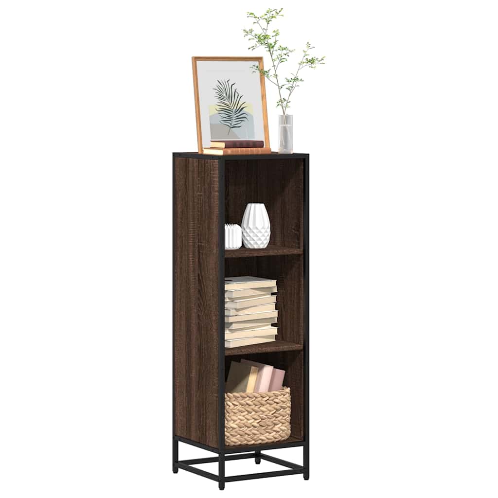 Bibliothèque chêne marron 33,5x33x107,5 cm bois d'ingénierie - XIOS