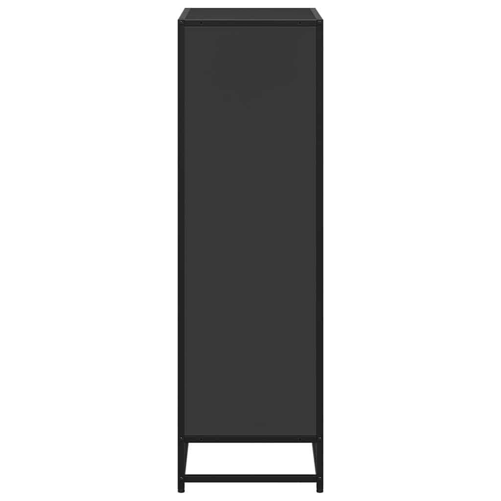 Bibliothèque noir 65,5x33x107,5 cm bois d'ingénierie - XIOS