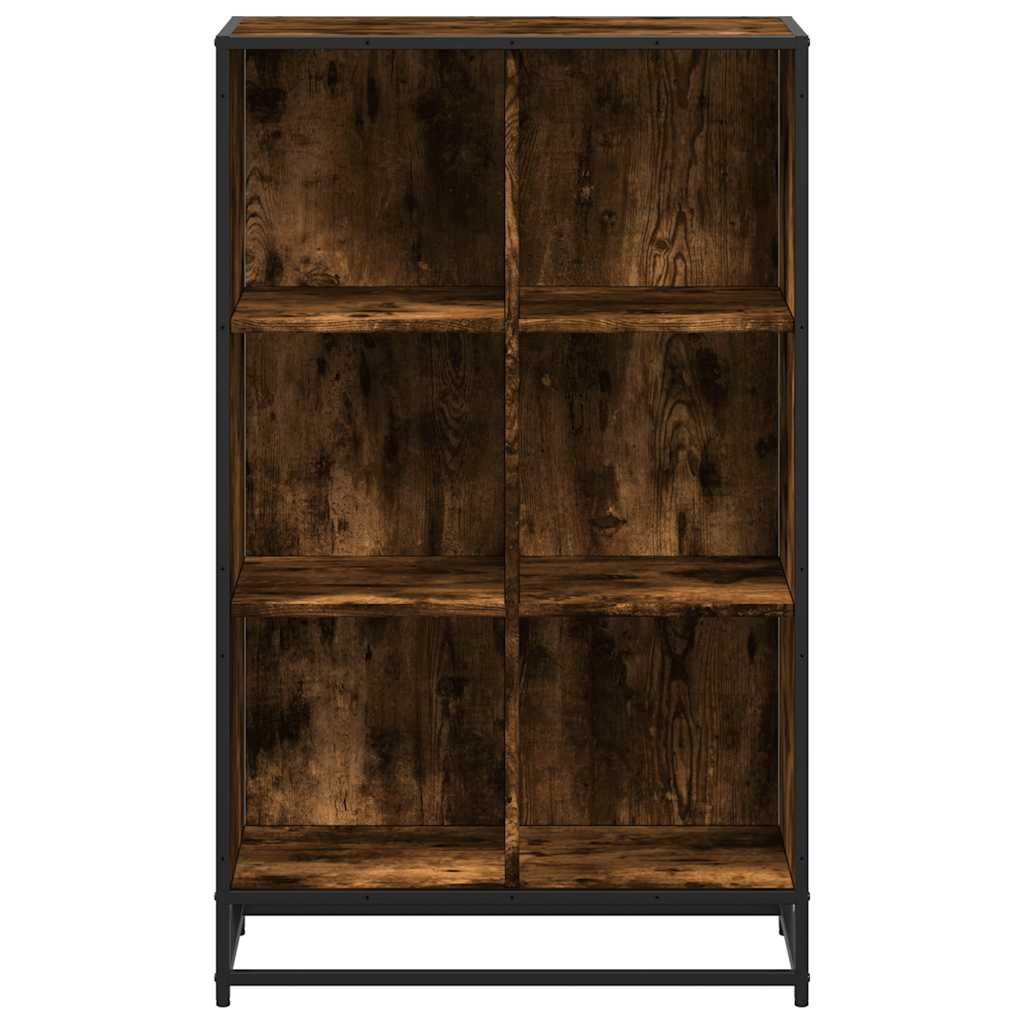 Bibliothèque chêne fumé 65,5x33x107,5 cm bois d'ingénierie - XIOS