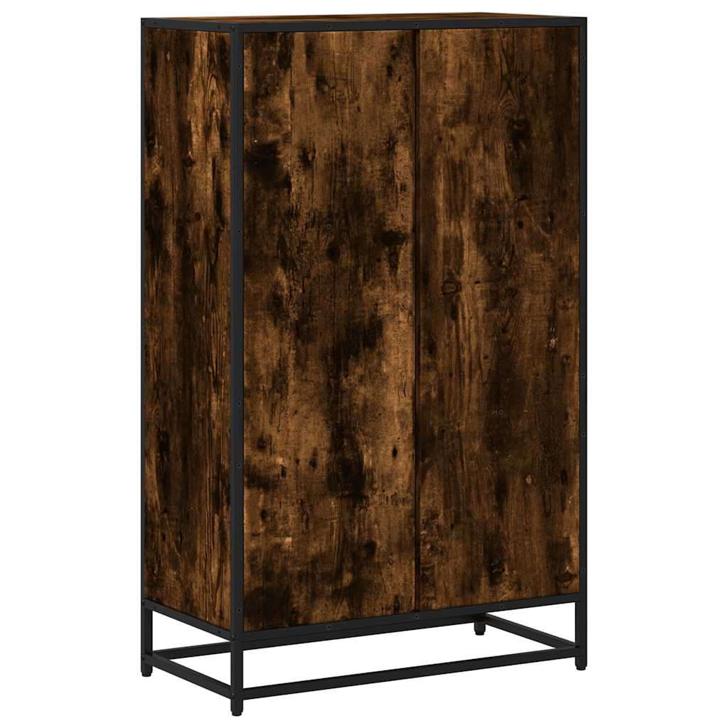 Bibliothèque chêne fumé 65,5x33x107,5 cm bois d'ingénierie - XIOS
