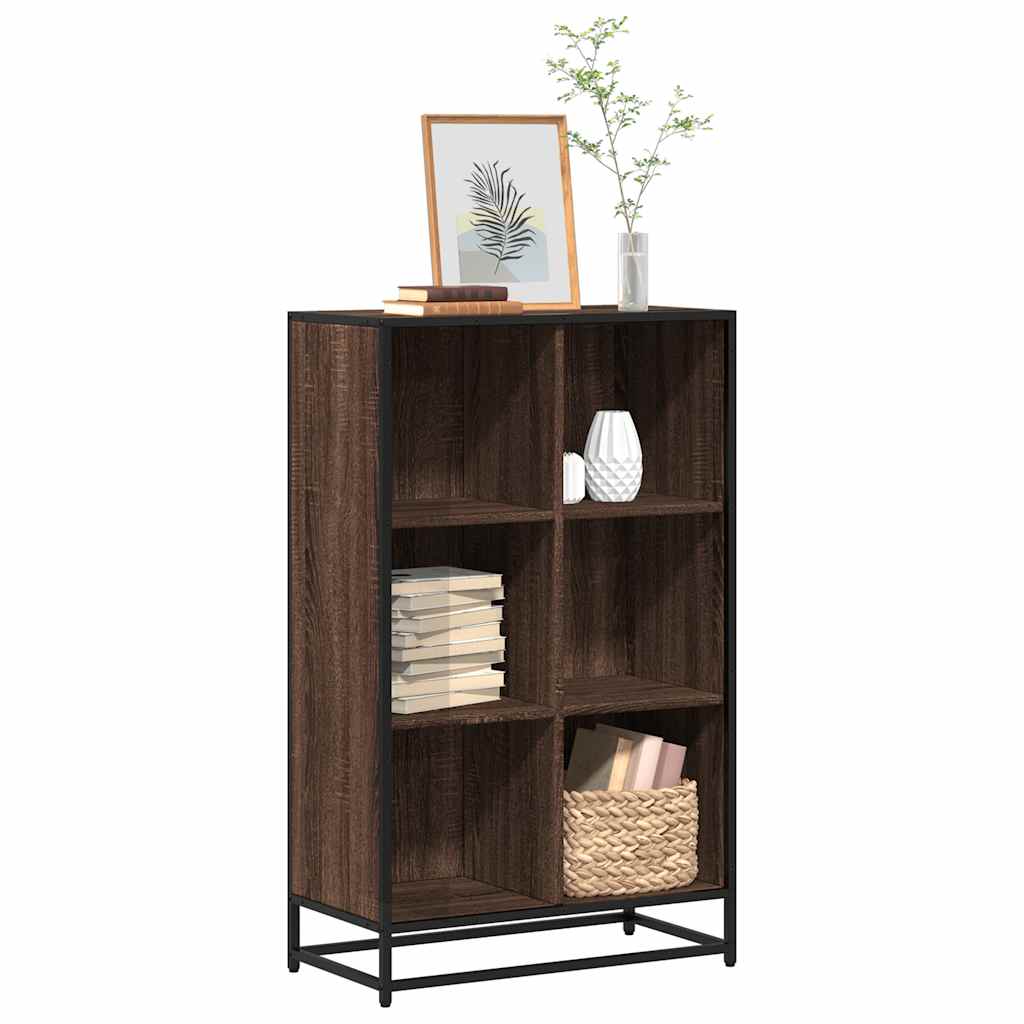 Bibliothèque chêne marron 65,5x33x107,5 cm bois d'ingénierie - XIOS