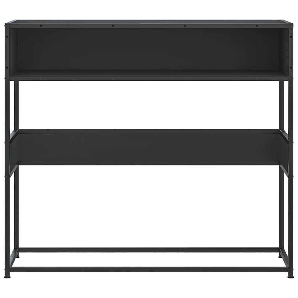 Table console noir 90x35x80 cm bois d'ingénierie - XIOS