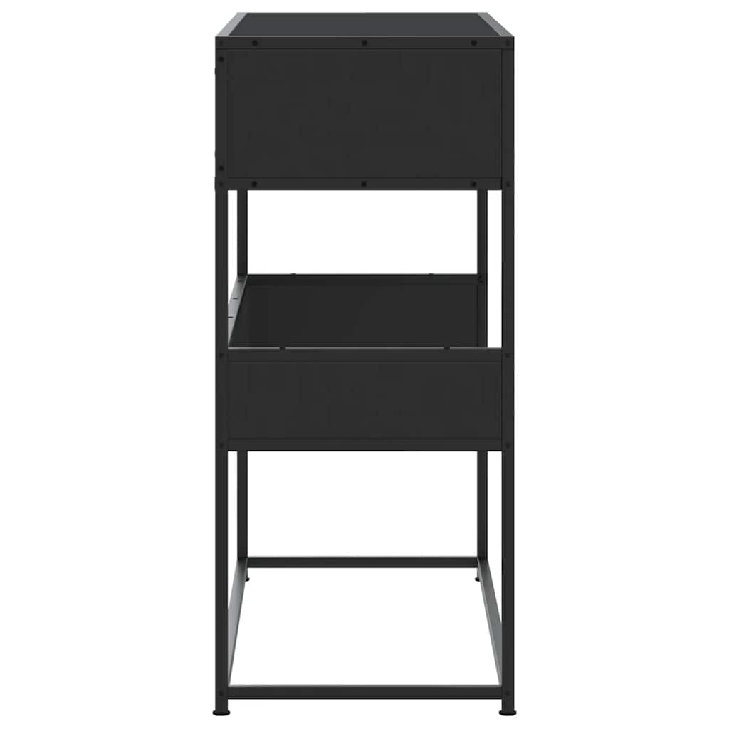 Table console noir 90x35x80 cm bois d'ingénierie - XIOS