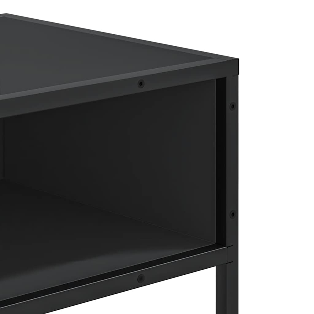 Table console noir 90x35x80 cm bois d'ingénierie - XIOS
